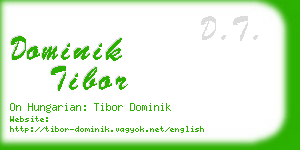 dominik tibor business card